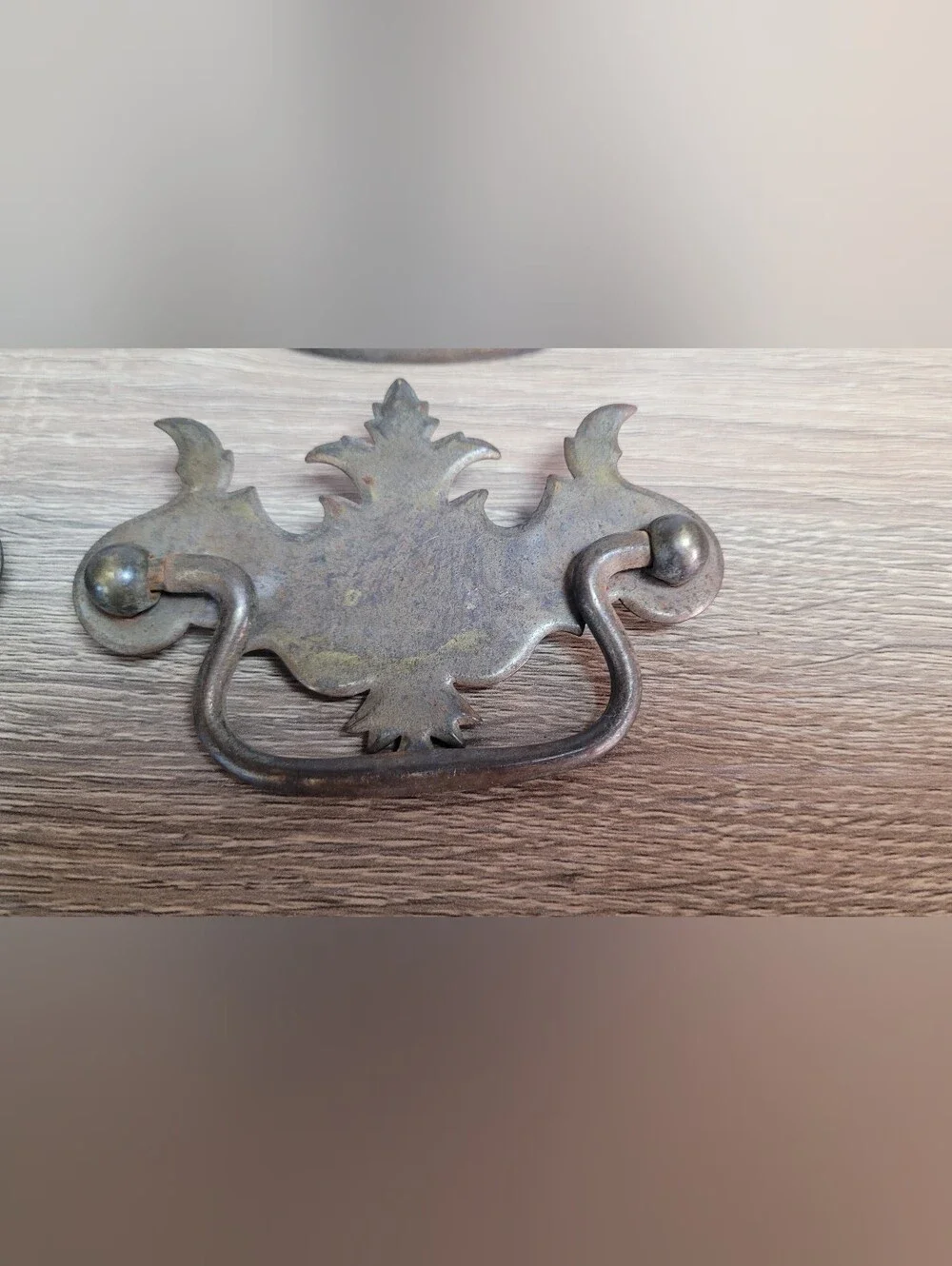 Antique Brass Drawer Pulls - Brown Patina (Set of 6)